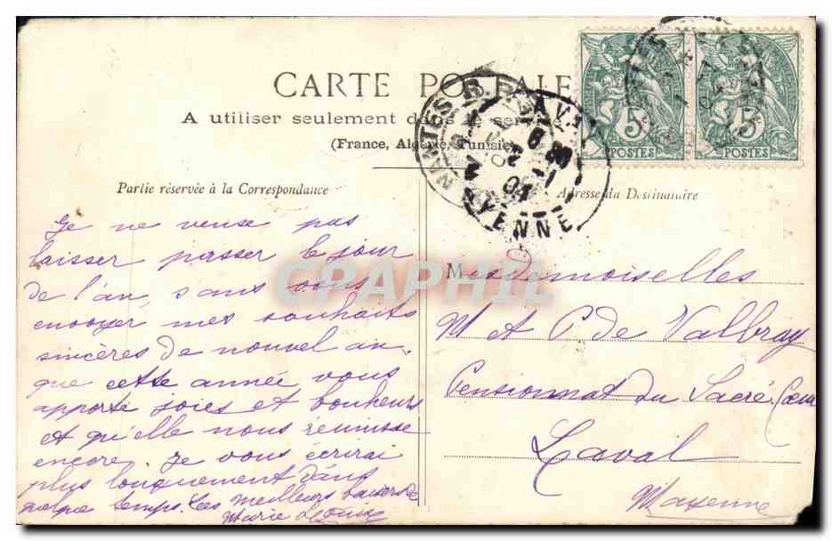CPA Fantaisie Femme Le 1er de l an  — Rückseite