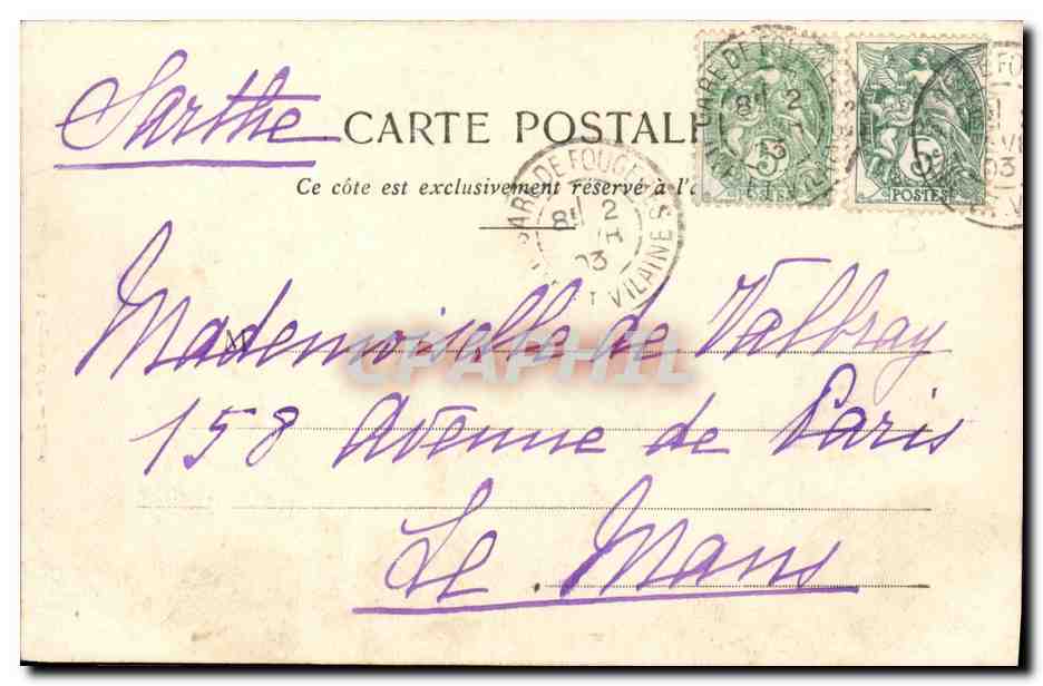 CPA Fantaisie Enfants l angelus  — Verso