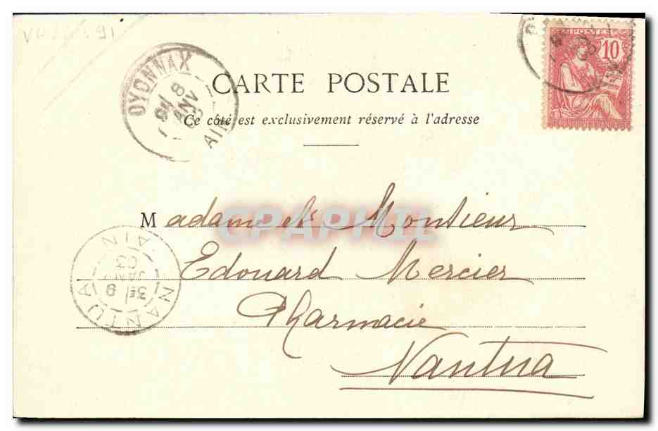 Mujer médica — Doctor — Edición H. Lepage en Nancy — Reverso