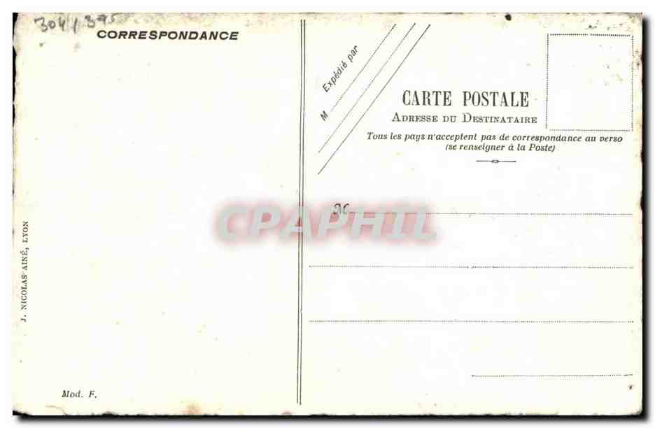 CPA Fantaisie Enafnt au coin du feu dessin a la main  — Verso