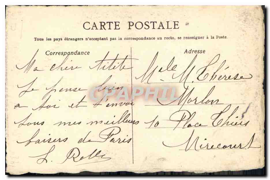 CPA Fantaisie Paysage Dessina a la main  — Rückseite