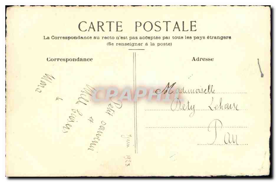 CPA Fantaisie Enfants peinte a la main  — Rückseite