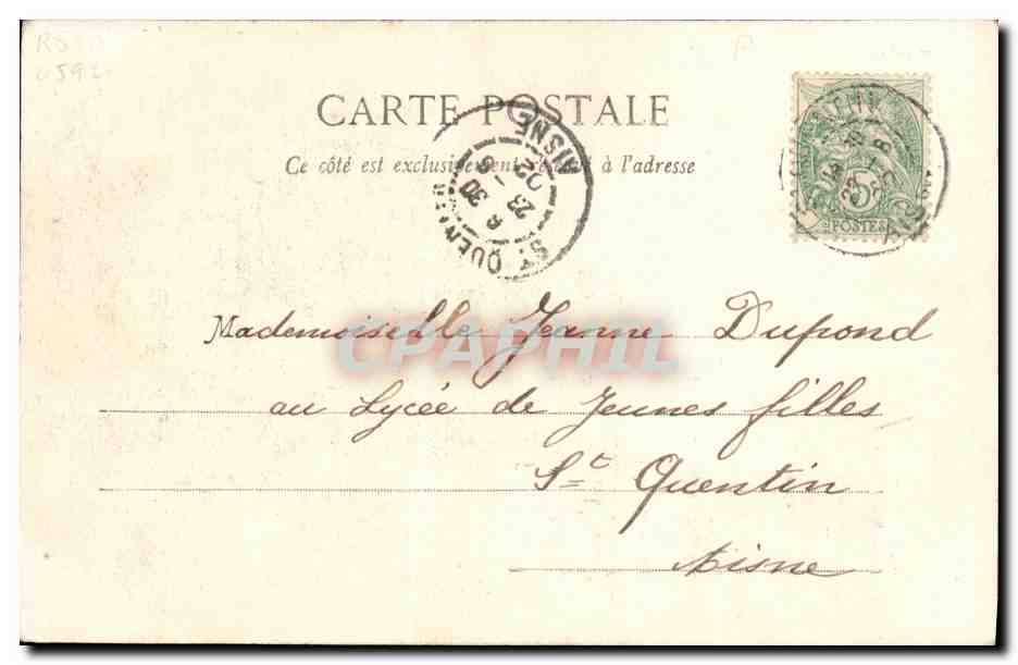 Soldado en el Grand Hôtel de la Patrie — menú y firma — Fototipia A. Bergéral & Cie, Nancy — Reverso