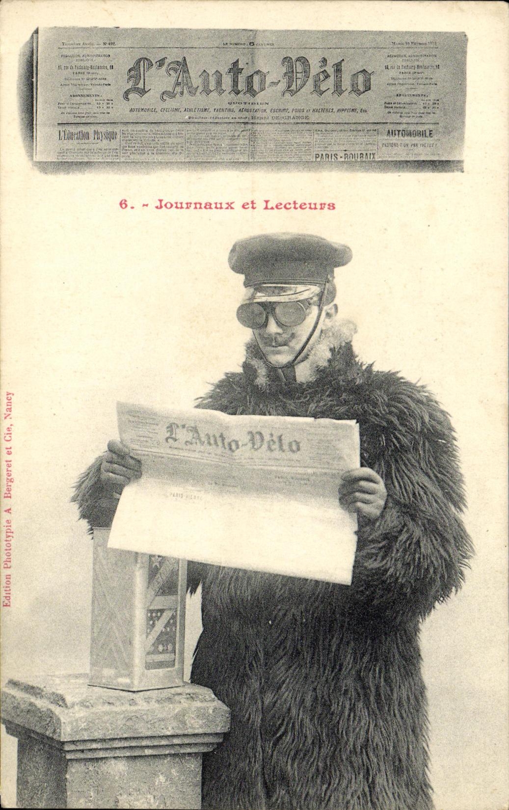 L'Auto-Vélo — Journaux et Lecteurs — Edition Phototypie A. Bergeret et Cie, Nancy