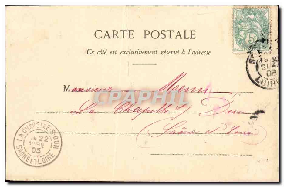 CPA Fantaisie Homme Les crepes — Verso