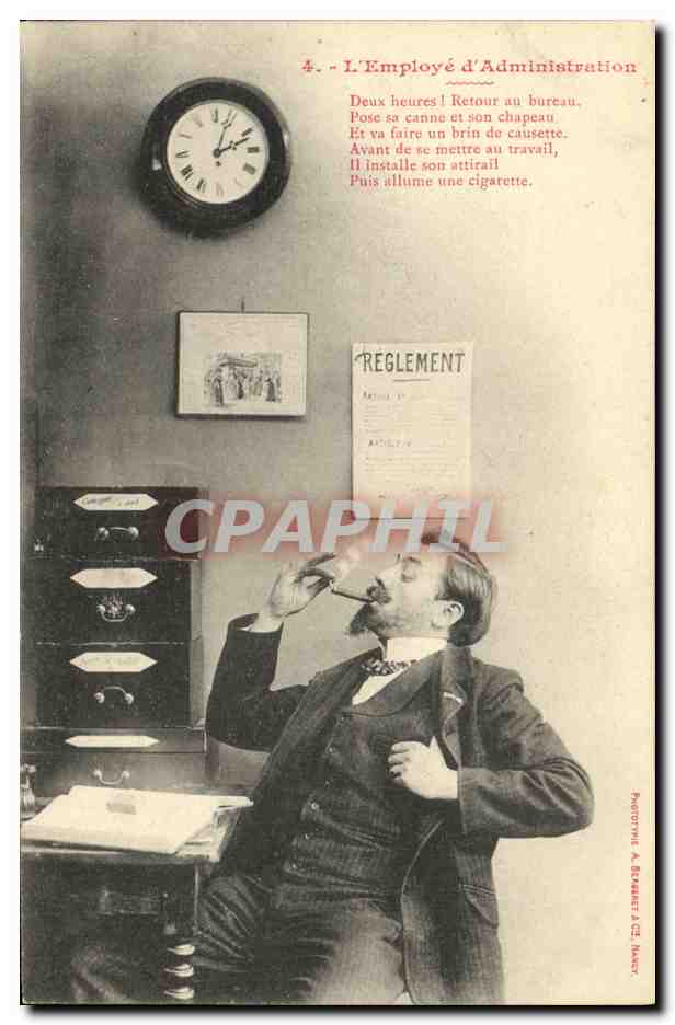 L'Employé d'Administration — Série 4 — Phototype A. Evrard, Nancy