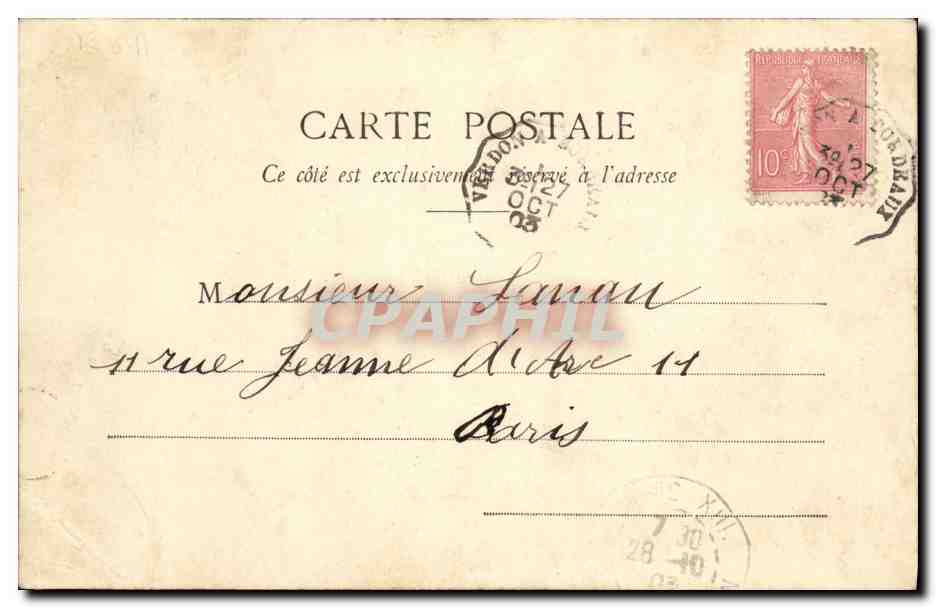 Fêtes et Porte-Bonheur — jeune femme en costume exotique tenant un porcelet porte-bonheur — Phototype A. Berberet & Cie, Nancy — Verso