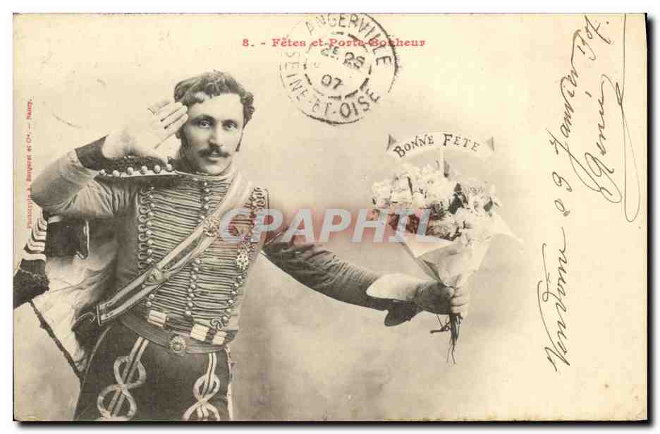 Soldat en uniforme — Fêtes et Porte-Bonheur — Phototypie de Béry et Co. - Nangis