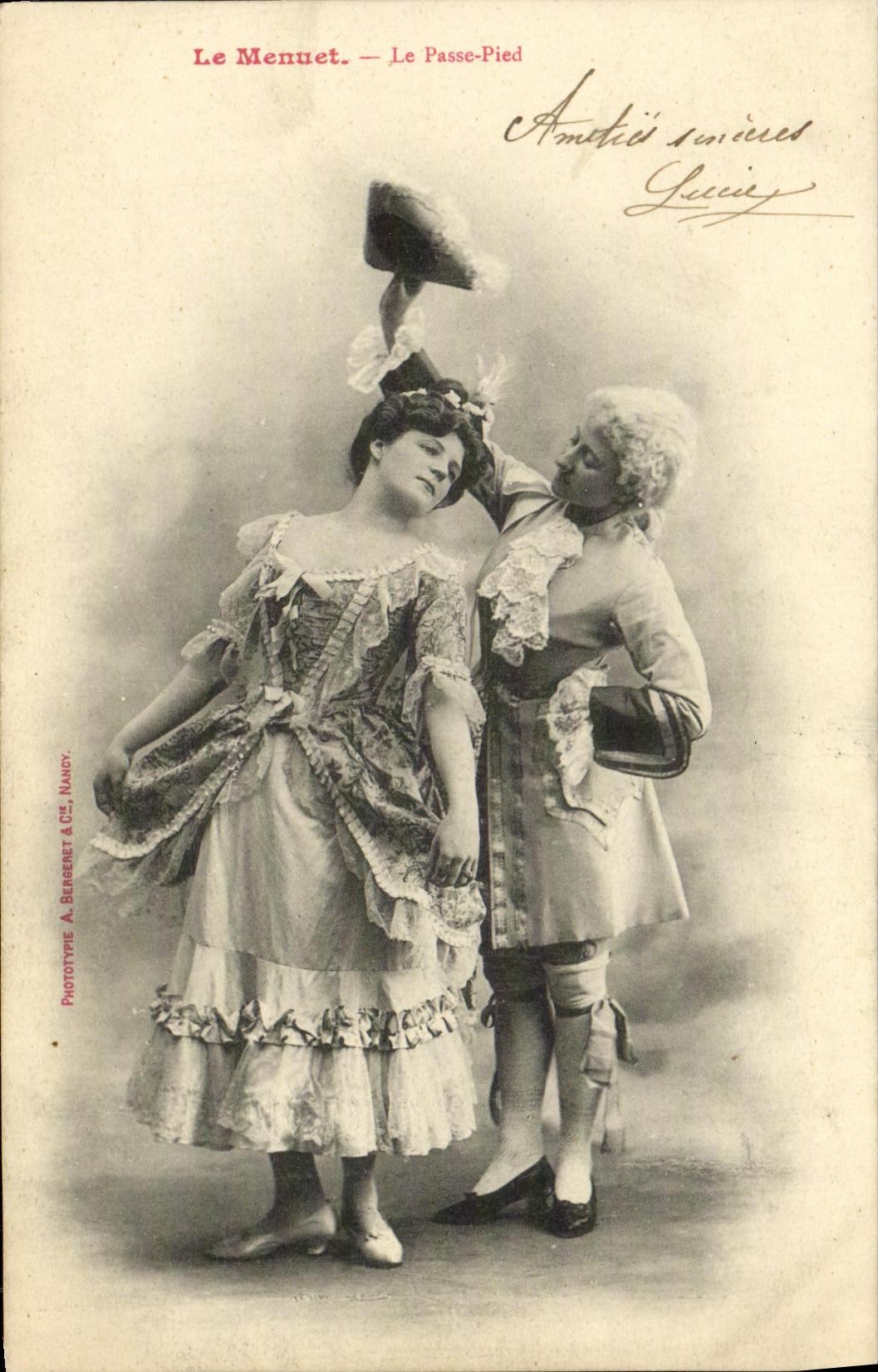 Il Menuet — Il Passe-Pied — Fototipo A. Benenet & Cie, Nancy