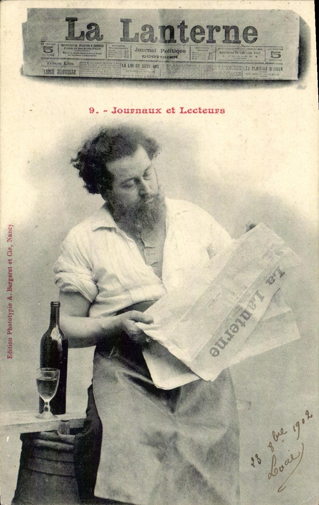 Lettore di La Lanterne — Giornale Politico — Edizione A. Bergeret et Cie, Nancy