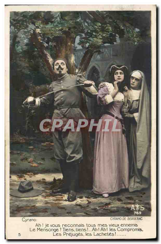 CPA Fantaisie Femme Cyrano de Bergerac Rostand