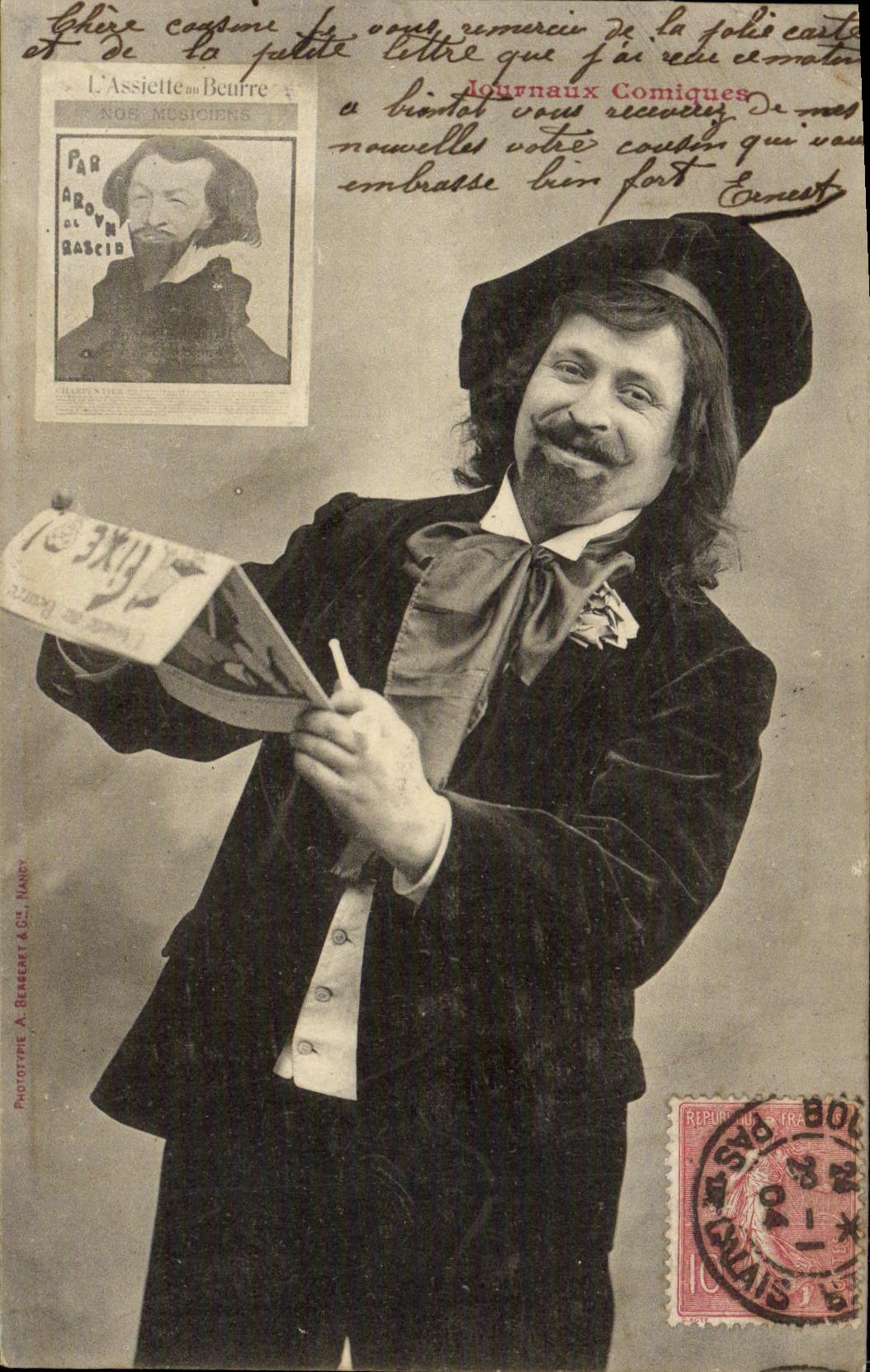 Actor en traje histórico — Revistas cómicas — Fototipo A. Beneguet & Cie, Nancy