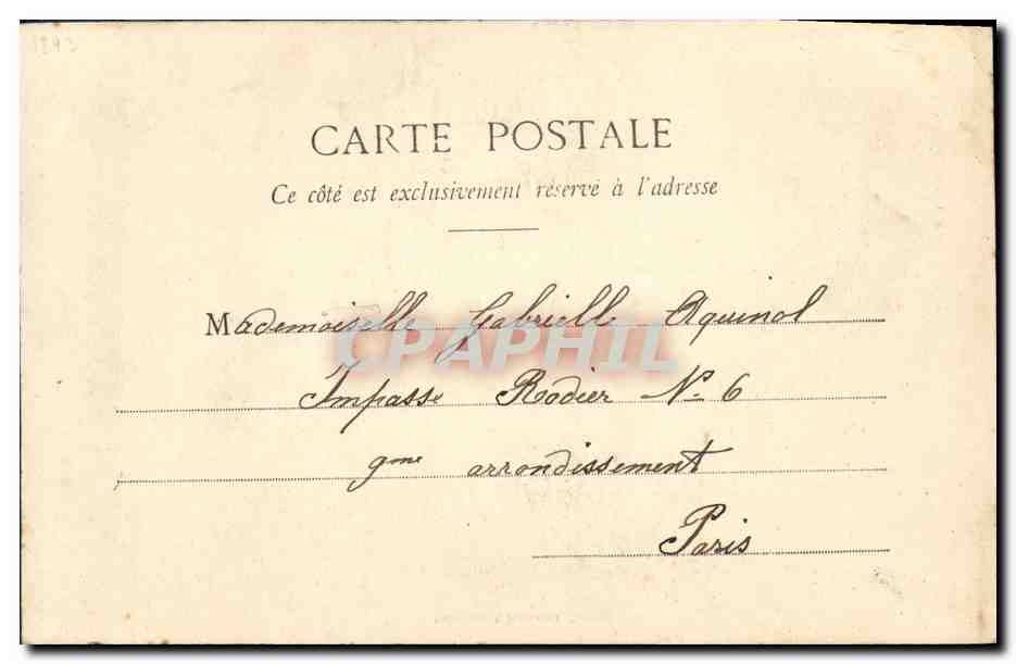 Gabrielle Ernest — Journaux Comiques — Phototype A. Bearenet & Cie, Nancy — Verso