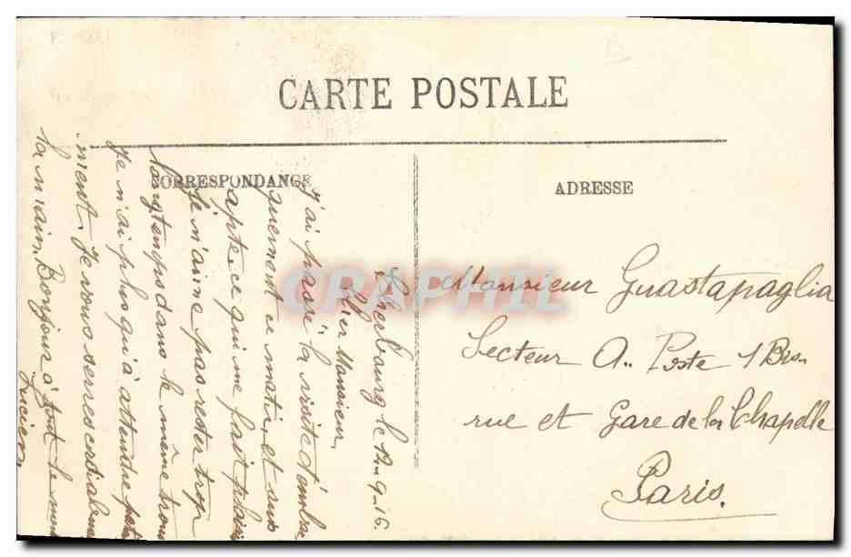 Ernest Renan — Crucero de primera clase — Marina General de Guerra — Reverso