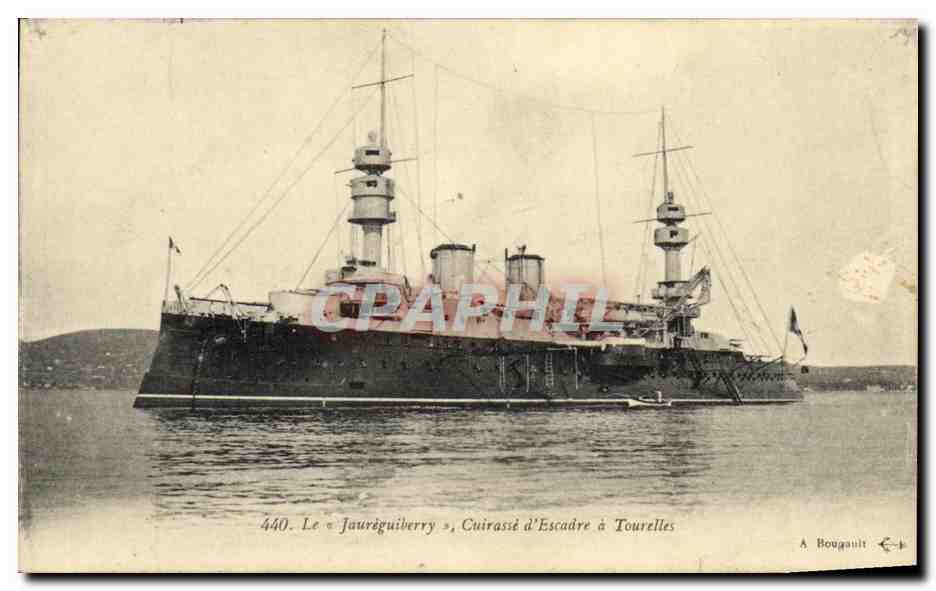 CPA Bateau Jaureguiberry Cuirasse d escadre a tourelles