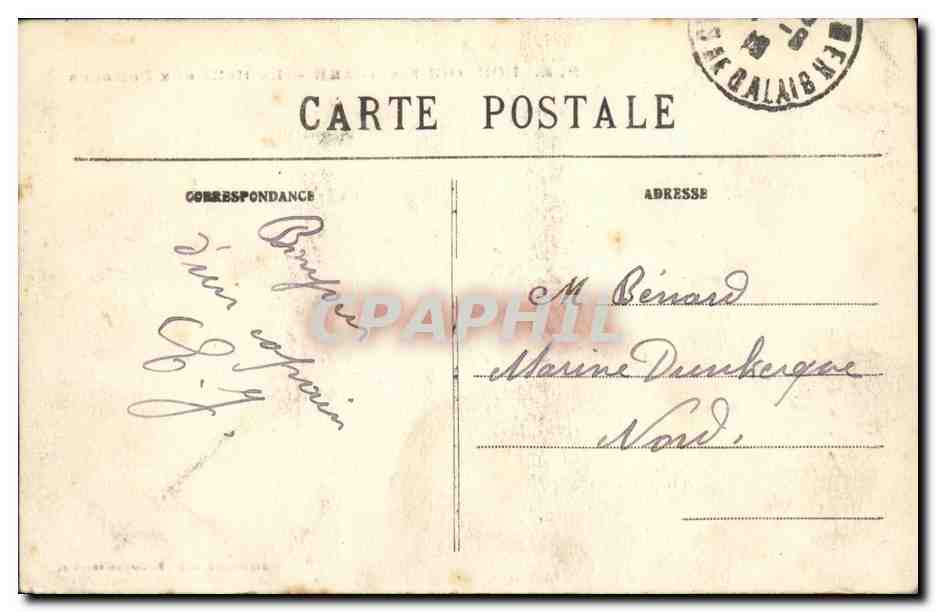 CPA Boulogne sur mer La halle aux poissons — Rückseite