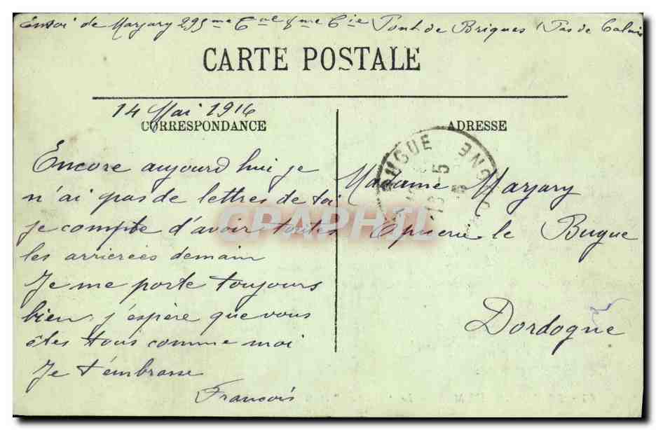 Boulogne-sur-Mer — Le « Holland » et la Jetée — LL. — 2e Bataillon 295e Régiment Territorial — Reverso