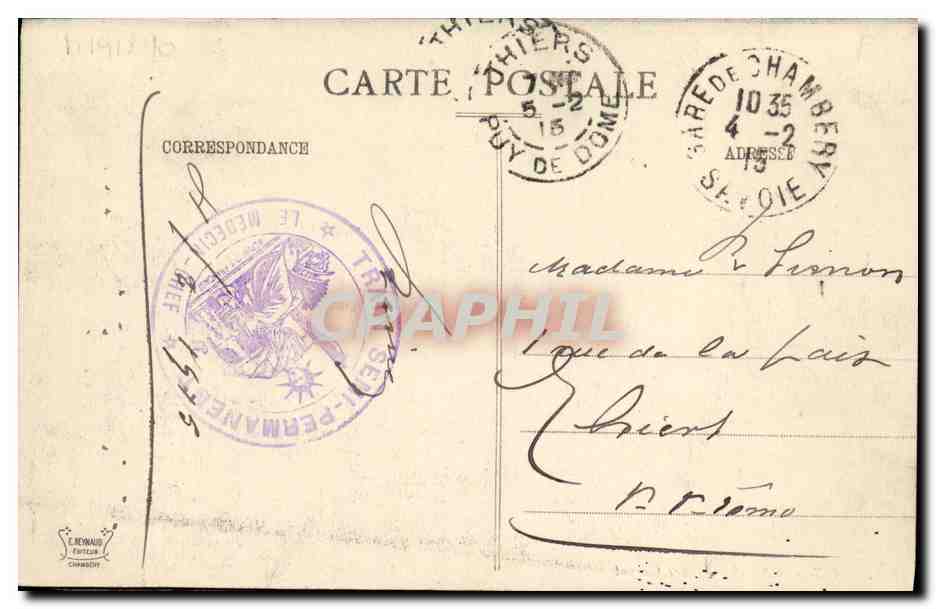 CPA Aix les Bains Place Carnot  — Rückseite