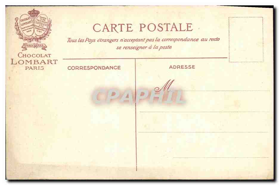 CPA Chocolat Lombart Le dejeuner — Rückseite