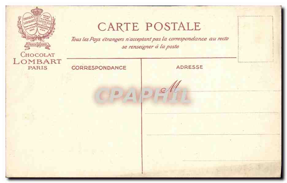 CPA Chocolat Lombart Femmes Les quatre coins — Rückseite