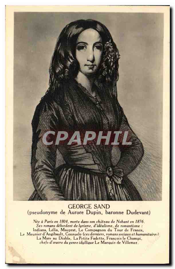 CPA George Sand Ecrivain 