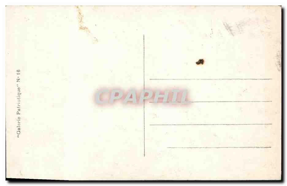 CPA Le general Pau Commandant en chef de l armee d Alsace Militaria — Rückseite