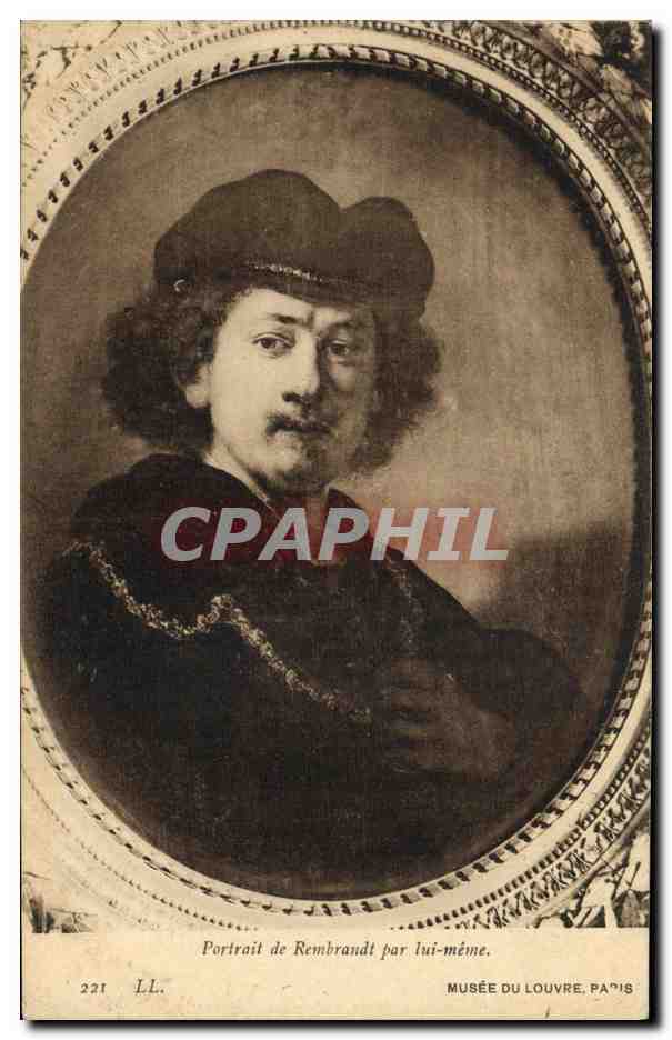 CPA Portrait de Rembrandt par lui meme Musee de Louvre Paris 