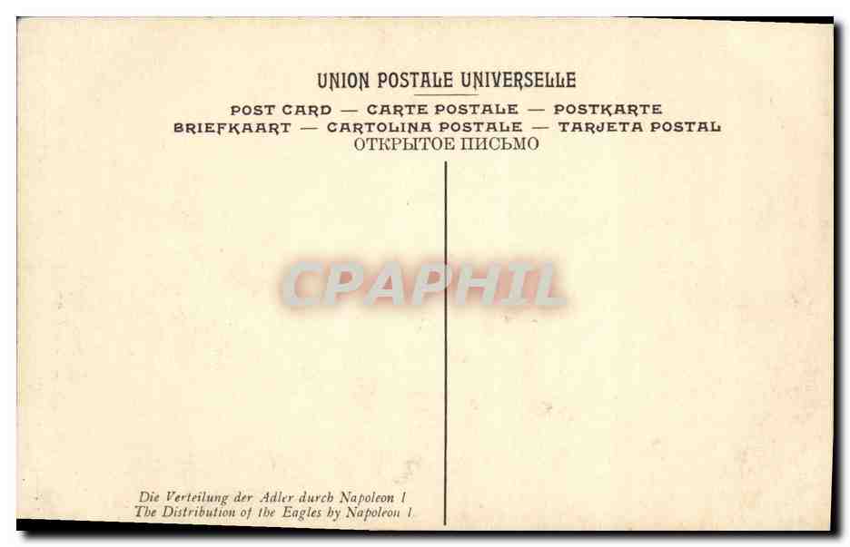 CPA David Distribution des Aigles par Napoleon 1er Musee de Versailles — Rückseite