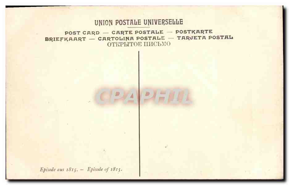CPA Protais Bataillon Carre 1815 Musee du Luxembourg militaria — Verso