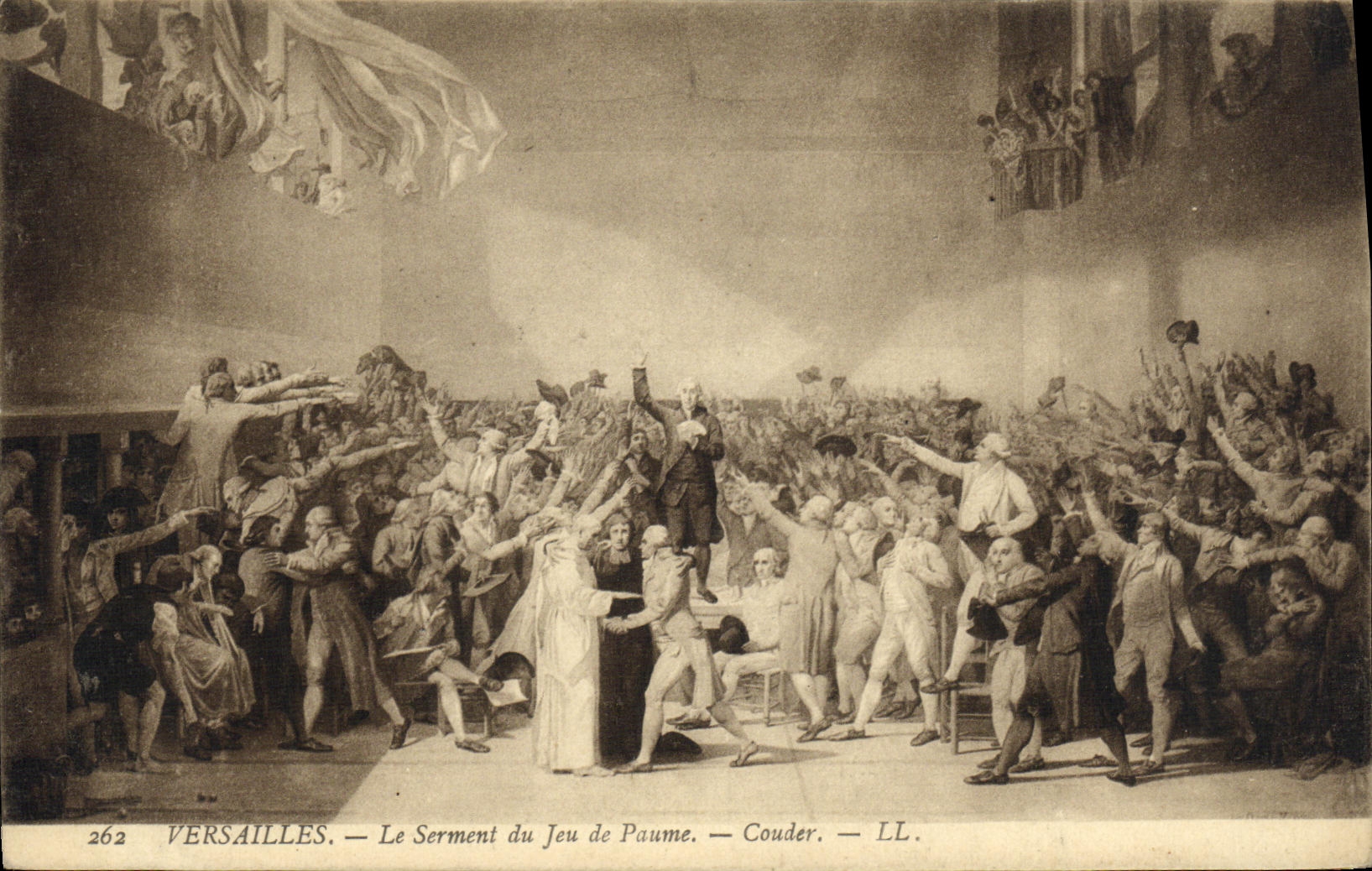 CPA Versailles Le serment du Jeu de Paume Couder