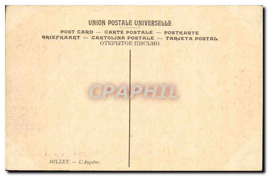 CPA Millet l Angelus — Verso