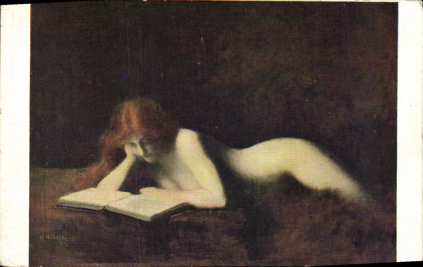 CPA Musee du Louvre Paris Henner La liseuse