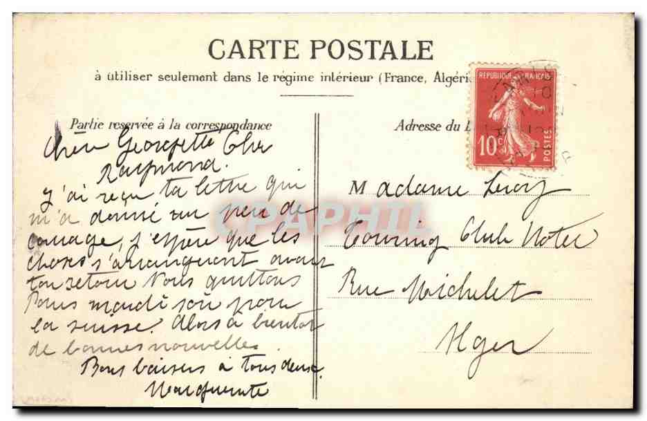 Son Chapeau — (pour les assises) — Fercham — Verso