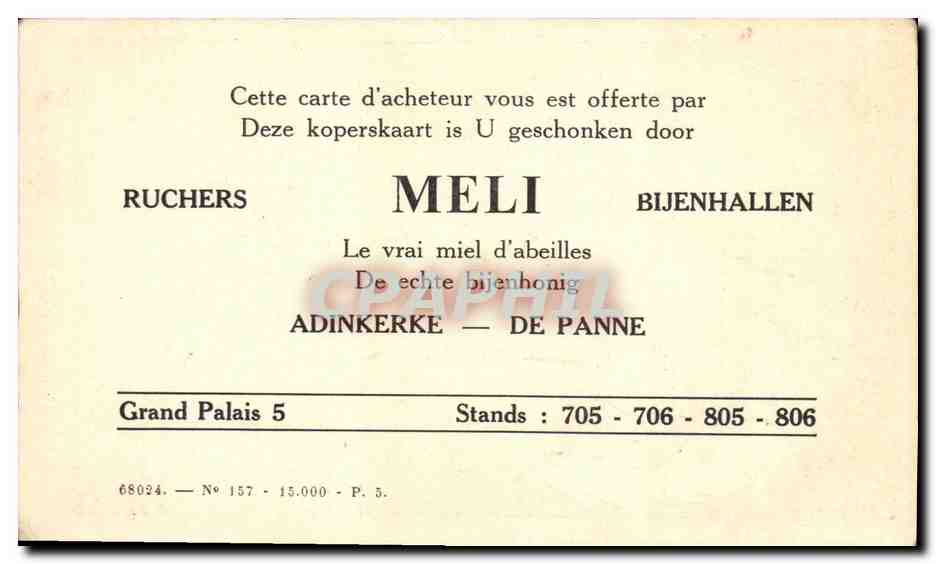 CPA Salon de l alimentation Carte d acheteur  — Rückseite