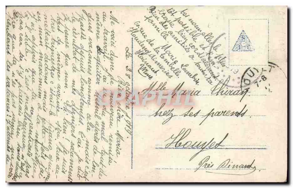 CPA Fantaisie Femme Cheval — Verso