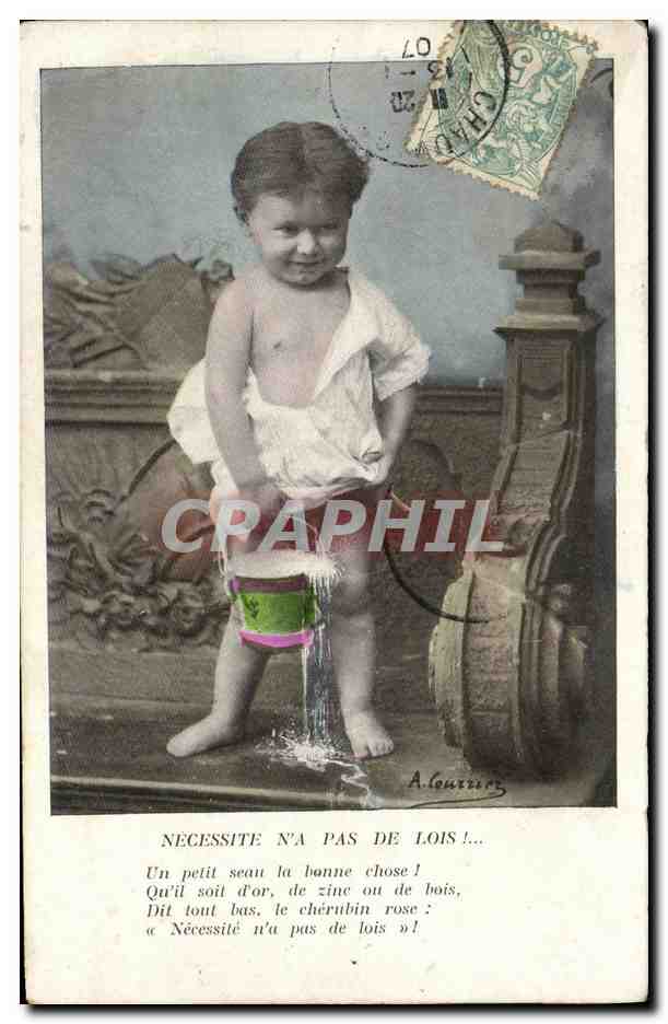 CPA Fantaisie Enfant Necessite n a pas de lois 