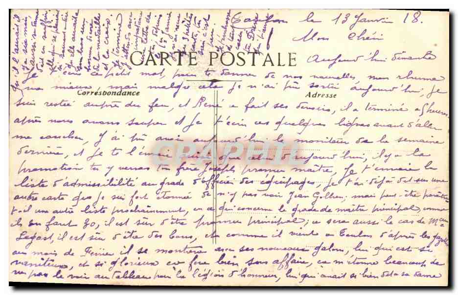Marine de Guerre - « Mirabeau » croiseur de 1re classe — éditeur non identifié, n° de série non visible — Reverso