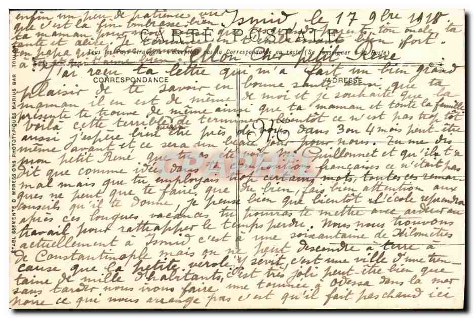 CPA Bateau Ernest Renan Croiseur Cuirasse  — Verso