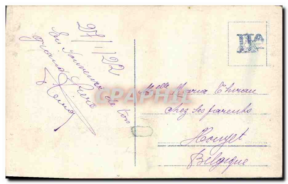 CPA Fantaisie Femme Cheval — Rückseite