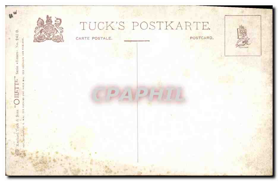 CPA Fantaisie Fleurs Roses — Rückseite