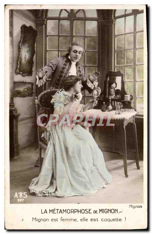 CPA Fantaisie FEmme la metamorphose de Mignon 