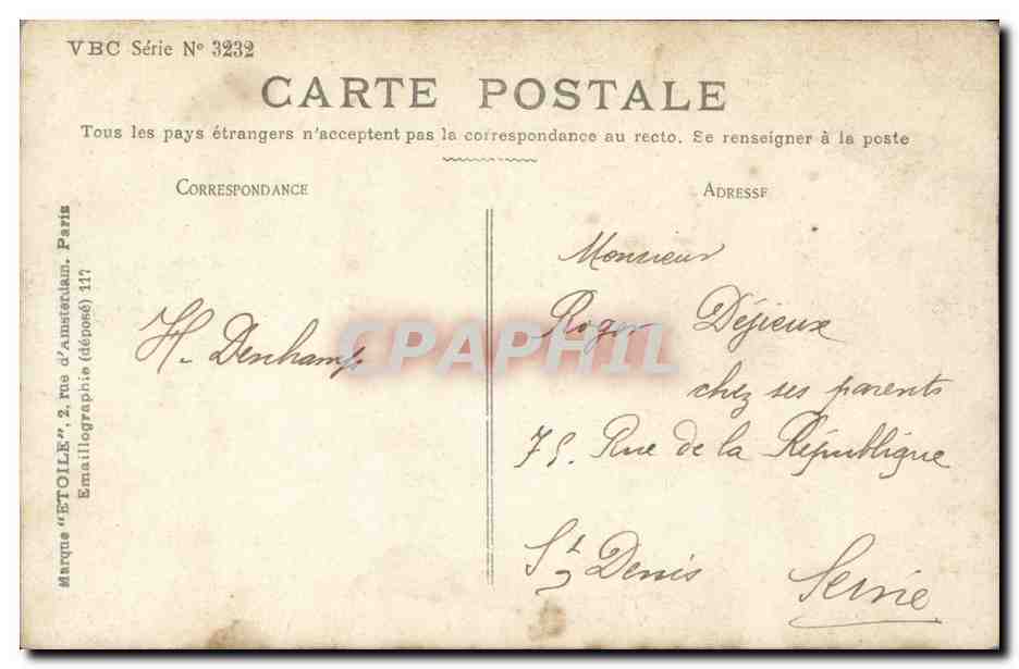 CPA Fantaisie Enfants ange Violon  — Rückseite