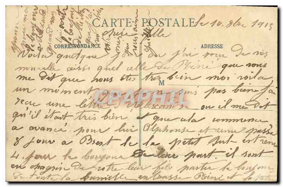 Le Patrie — Navire de la Marine Militaire — Éditeur F.T. BREST, n°11 — Reverso