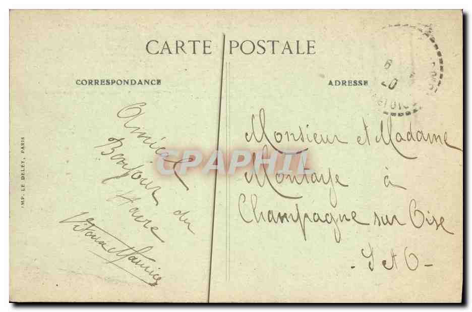 Le Havre — Le Transatlantique "France" — IMP. LE DELEY, PARIS — Reverso