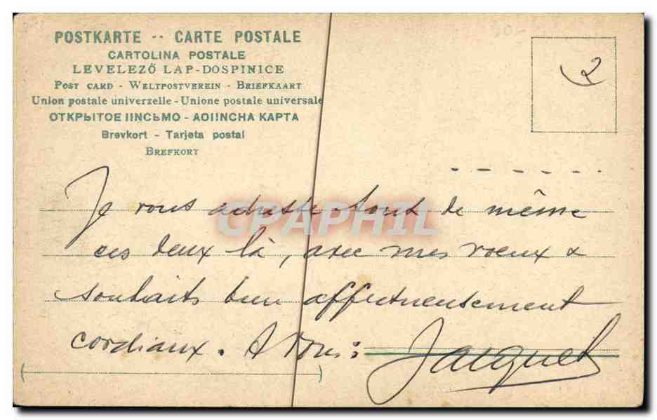 CPA Fantaisie Les asperges — Rückseite