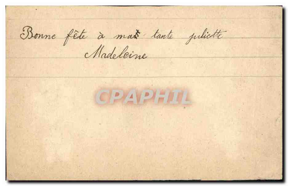 Dessin Chat format carte postale  — Verso