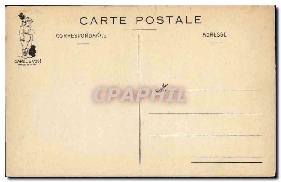 Nettoyage du pont — caricature de marins — J.P. Gobureau — Verso