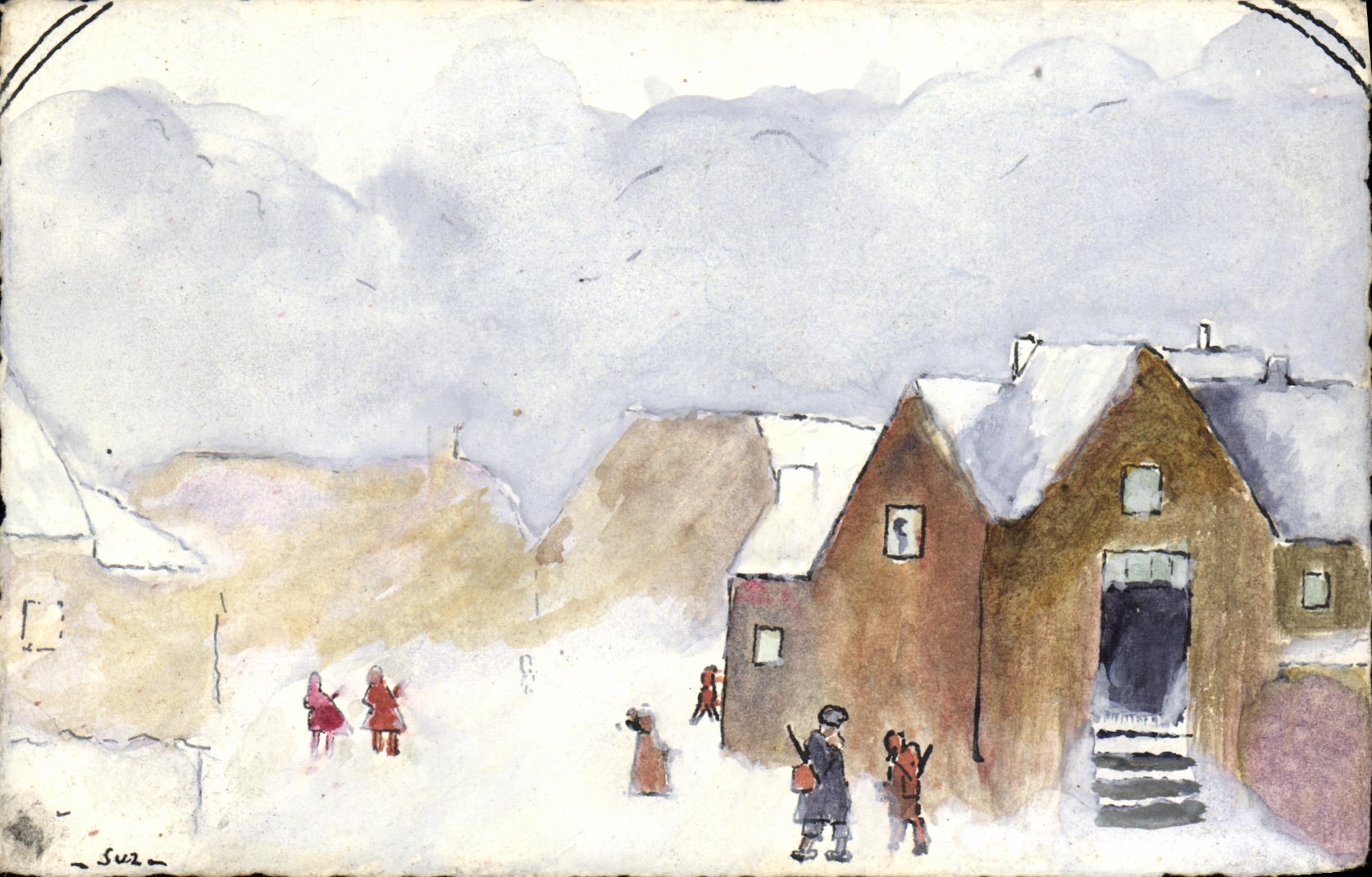 CPA Fantaisie dessin a la main 