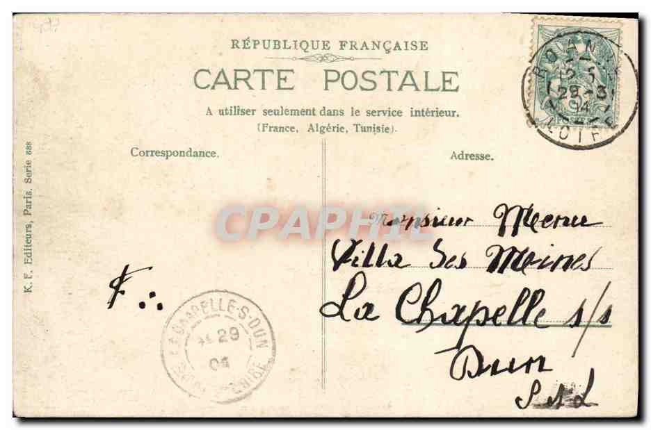 CPA Homme et bebes — Rückseite
