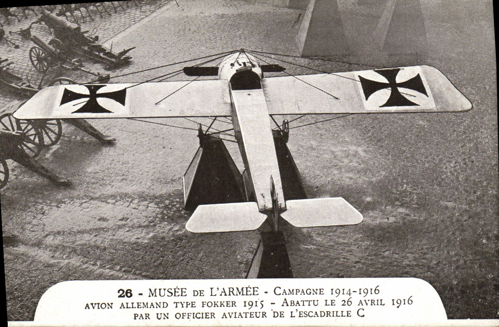 CPA Musee de l armee Avion allemand type Fokker 1914